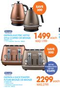 Delonghi 4 Slice Toaster And Delonghi Distinta Electric Kettle-For Both