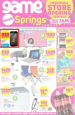 Game Springs : Unbeatable Store Opening Specials (24 Apr - 28 Apr 2019), page 1