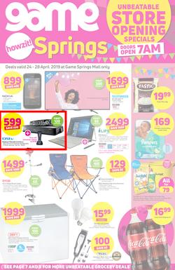 Game Springs : Unbeatable Store Opening Specials (24 Apr - 28 Apr 2019), page 1