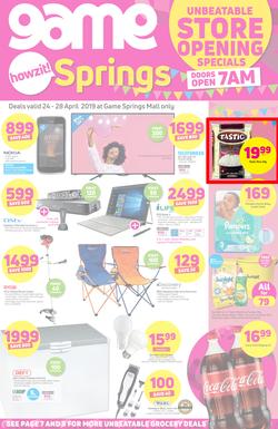 Game Springs : Unbeatable Store Opening Specials (24 Apr - 28 Apr 2019), page 1