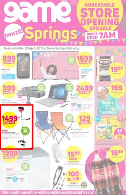 Game Springs : Unbeatable Store Opening Specials (24 Apr - 28 Apr 2019), page 1