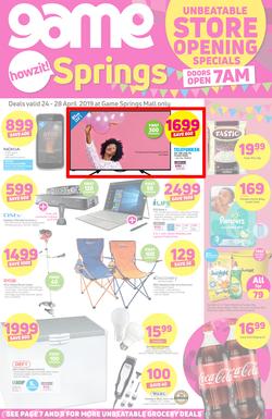 Game Springs : Unbeatable Store Opening Specials (24 Apr - 28 Apr 2019), page 1