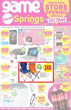 Game Springs : Unbeatable Store Opening Specials (24 Apr - 28 Apr 2019), page 1