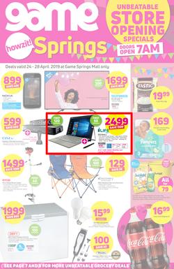Game Springs : Unbeatable Store Opening Specials (24 Apr - 28 Apr 2019), page 1