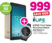 Life Digital K3500 7 Inch Tablet Plus Smart Watch Zed Watch C