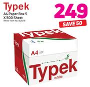 Typek A4 Paper Box 5 X500 Sheet White