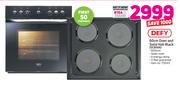 Defy 60cm Oven & Solid Hob Black DCB006