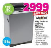 Whirlpool 13Kg Top Load Washing Machine WTL 1300 SL