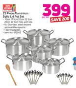 Bon Vogue 25 Piece Aluminium Solid Lid Pot Set-Per Set
