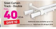 Decorland Steel Curtain Track Double 1.0m