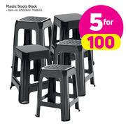 Plastic Stools Black-For 5