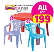 Sunny Kiddies Small Table Plus 2 Chairs-All For