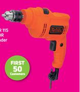 Black & Decker 500W 10mm Single Speed Drill-Each