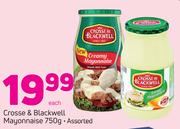Crosse & Blackwell Mayonnaise Assorted-750g Each