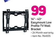 Easymount Low Profile TV Wall Bracket 14"-43"
