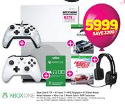 Xbox One S 1TB+X1 Forza 7+NFS Payback+X1 Triton Kunai Wired Headset+Xbox Live 3 Month Gold+PDP Contr