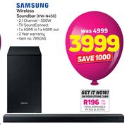 Samsung Wireless Sound Bar HW-N450