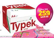 Typek A4 Paper Box 5 x 500 Sheet White