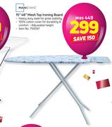 Mainstays 15" 48" Mesh Top Ironing Board