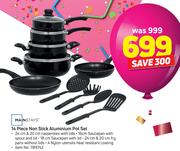 Mainstays 14 Piece Non Stick Aluminium Pot Set