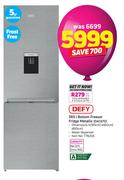 Defy 365Ltr Bottom Freezer Fridge Metallic DAC670