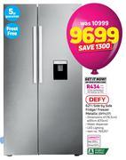 Defy 621Ltr Side By Side Fridge/Freezer Metallic DFF437