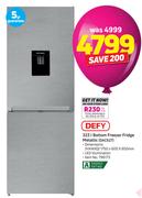 Defy 323Ltr Bottom Freezer Fridge Metallic DAC627