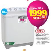 Defy 8Kg Twin Tub Washing Machine DTT166