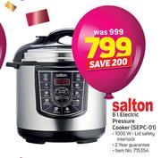 Salton 6Ltr Electric Pressure Cooker SEPC-01
