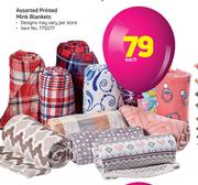 Assorted Printed Mink Blankets-Each