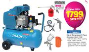 Tradeair 24Ltr Air Compressor 5 Piece Accessory 24LT C108