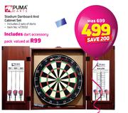Puma Stadium Dartboard & Cabinet Set