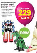 Adventure Force Light & Sound Walking Dino Robot Or Force Astrobot-Each