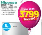 Hisense 299Ltr B F Fridge Metallic H299BI-WD