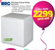 KIC 210Ltr Chest Freezer White KCG 210 1