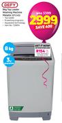Defy 8Kg Top Loader Washing Machine Metallic DTL145