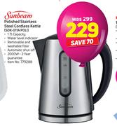 Sunbeam Polished Stainless Steel Cordless Kettle RHPK-02SDK-011A POLI
