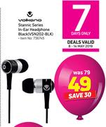 Volkano Stannic Series In Ear Headphone Black VSN202-BLK