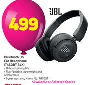 JBL Bluetooth On Ear Headphone T460BT BLK