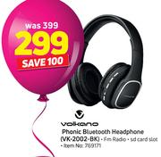 Volkano Phonic Bluetooth Headphone VK-2002-BK