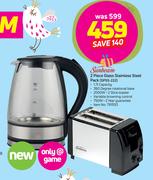 Sunbeam 2 Piece Glass Stainless Steel Pack SPSS-222