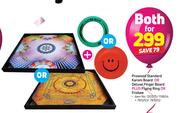 Prowood Standard Karom Board Or Deluxe Finger Board Plus Flying Ring Or Frisbee-Both For