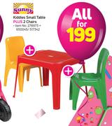 Sunny Kiddies Small Table Plus 2 Chairs-All For