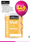Homestead 20Ltr Matt Walls