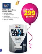 Dulux 5Ltr Maxi Cover Gloss Enamel White