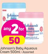Johnson's Baby Aqueous Cream Assorted-2 x 500ml