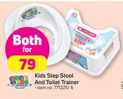 Baby Care Kids Step Stool & Toilet Trainer-Both For