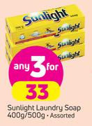 Sunlight Laundry Soap Assorted-3 x 400g/500g