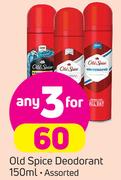 Old Spice Deodorant Assorted-3 x 150ml
