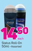 Status Roll On Assorted-50ml Each